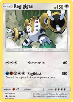 SM Black Star Promos Regigigas Pokémon card